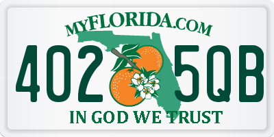 FL license plate 4025QB