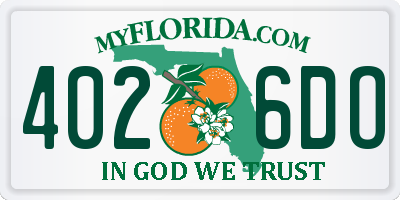 FL license plate 4026DO