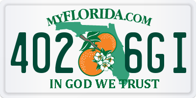FL license plate 4026GI