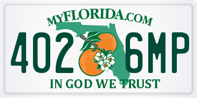 FL license plate 4026MP