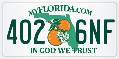 FL license plate 4026NF
