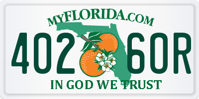 FL license plate 4026OR