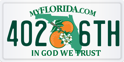 FL license plate 4026TH