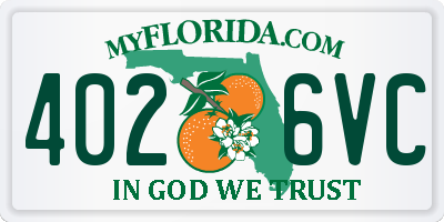 FL license plate 4026VC
