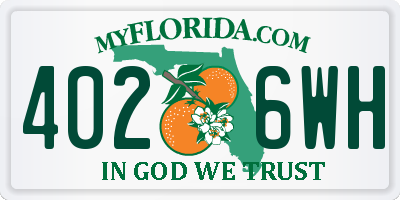 FL license plate 4026WH