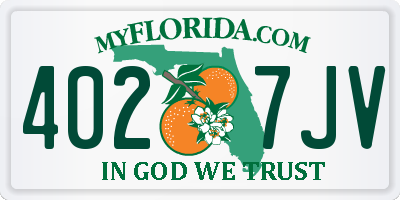 FL license plate 4027JV