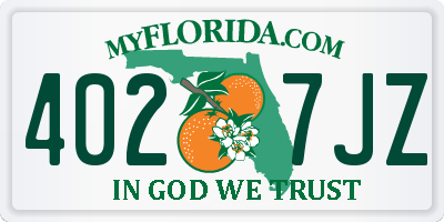 FL license plate 4027JZ