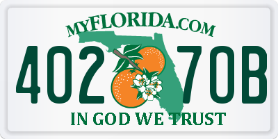 FL license plate 4027OB