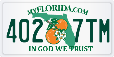 FL license plate 4027TM