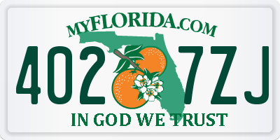 FL license plate 4027ZJ