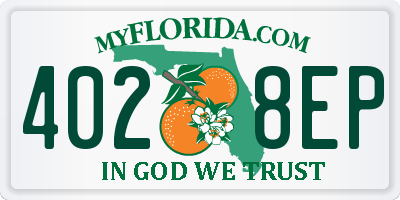 FL license plate 4028EP