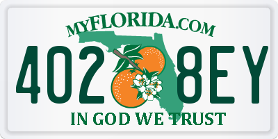 FL license plate 4028EY