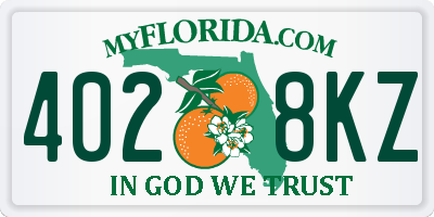 FL license plate 4028KZ
