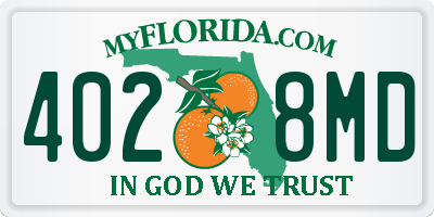 FL license plate 4028MD