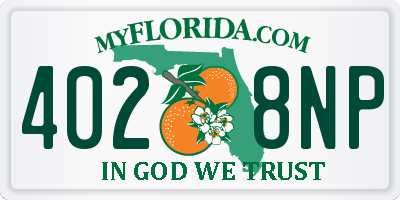 FL license plate 4028NP