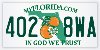 FL license plate 4028WA