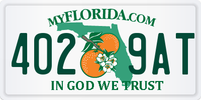 FL license plate 4029AT