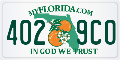FL license plate 4029CO