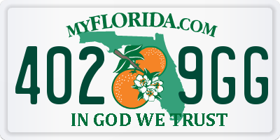 FL license plate 4029GG
