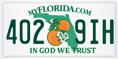 FL license plate 4029IH
