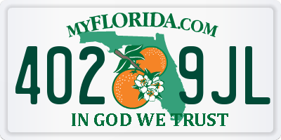 FL license plate 4029JL