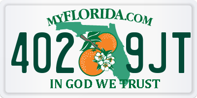 FL license plate 4029JT