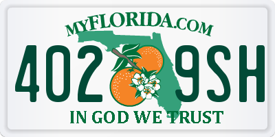 FL license plate 4029SH