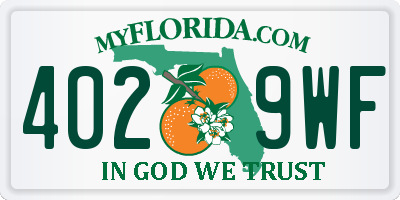 FL license plate 4029WF