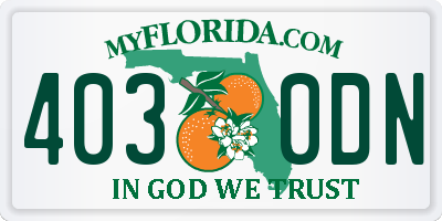 FL license plate 4030DN