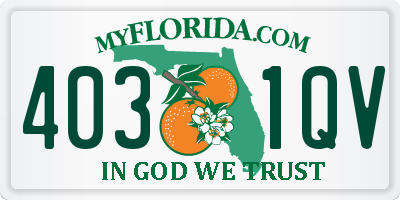 FL license plate 4031QV