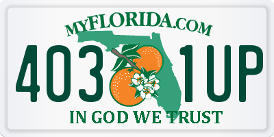 FL license plate 4031UP