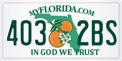 FL license plate 4032BS