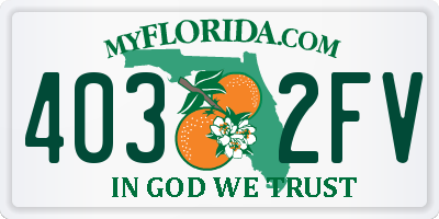 FL license plate 4032FV