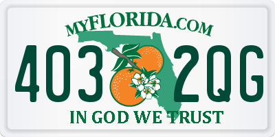 FL license plate 4032QG