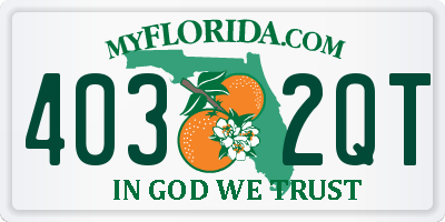 FL license plate 4032QT