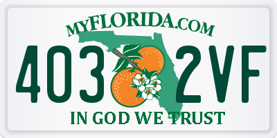 FL license plate 4032VF