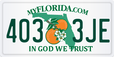 FL license plate 4033JE