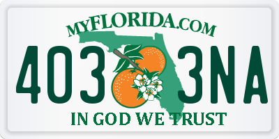 FL license plate 4033NA