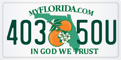 FL license plate 4035OU