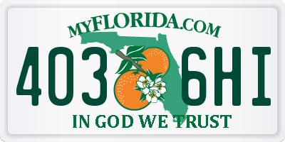FL license plate 4036HI