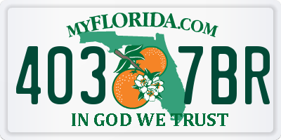 FL license plate 4037BR