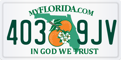 FL license plate 4039JV