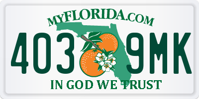 FL license plate 4039MK