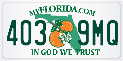 FL license plate 4039MQ