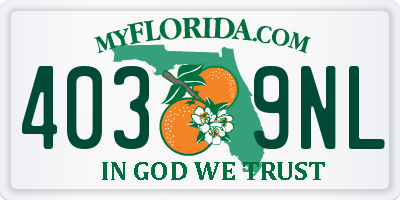 FL license plate 4039NL