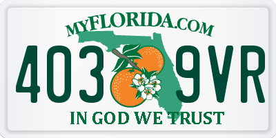 FL license plate 4039VR