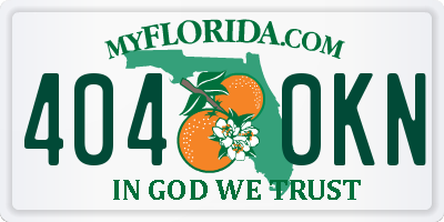 FL license plate 4040KN