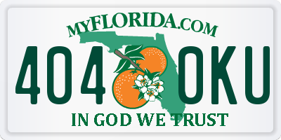FL license plate 4040KU