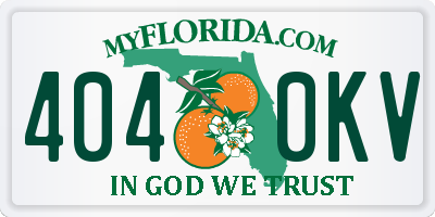 FL license plate 4040KV