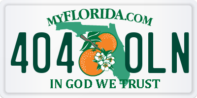 FL license plate 4040LN